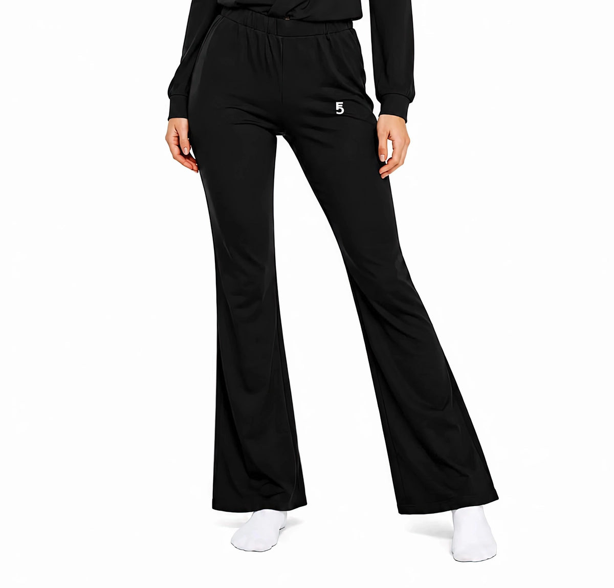 Slim-Fit Flared Sweatpants | White Logo