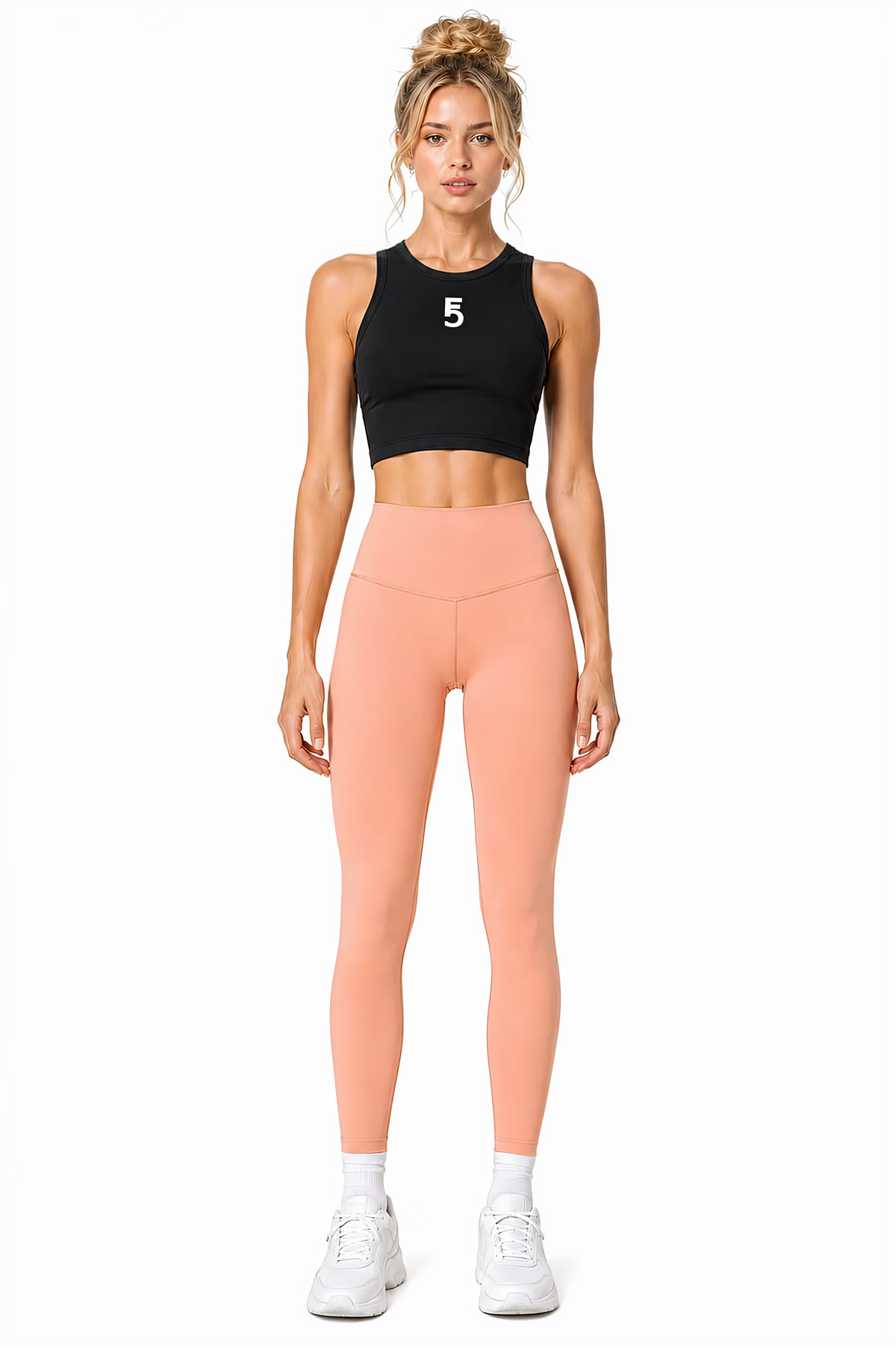 Tight Crewneck Crop Tank Top Icon | White Logo