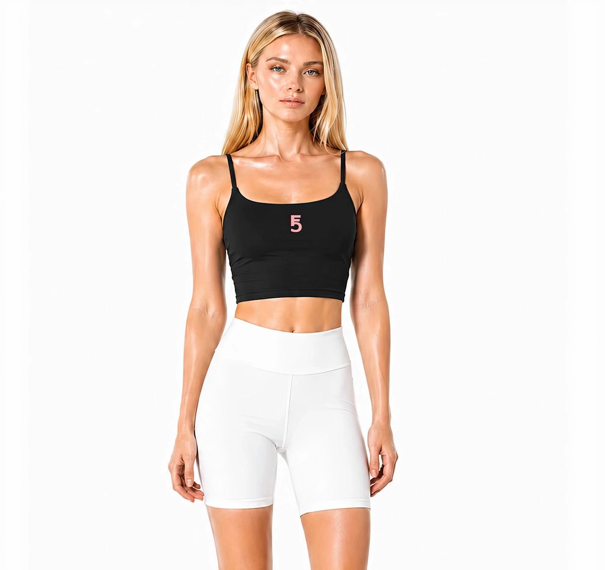Solid Color Sports Bra Icon | White Logo