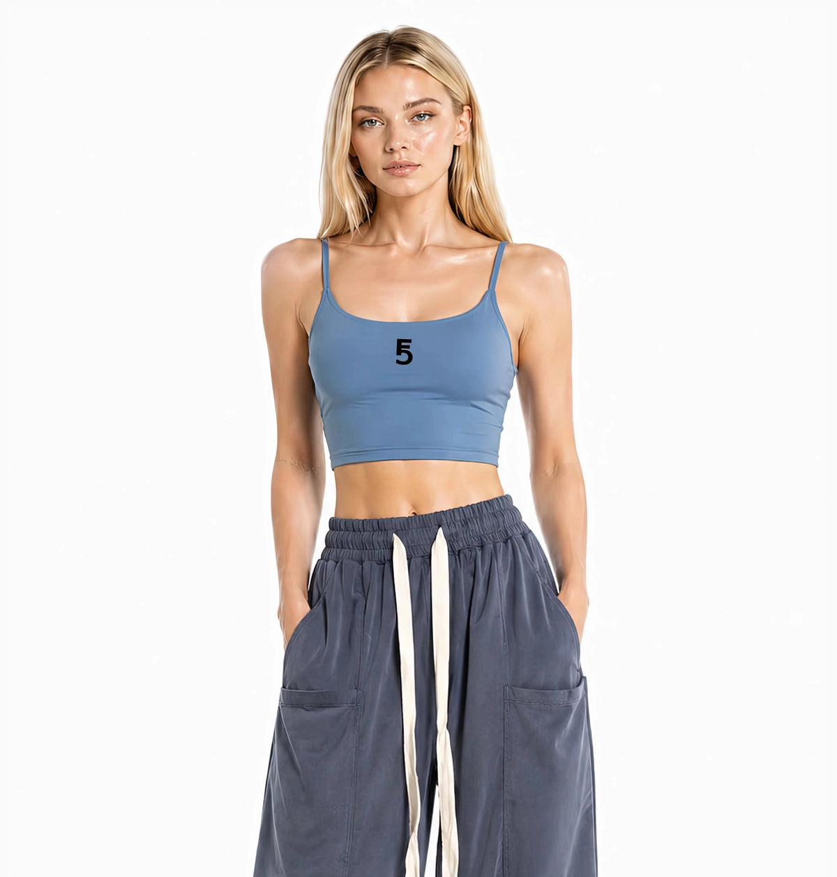 Solid Color Sports Bra Icon | Black Logo