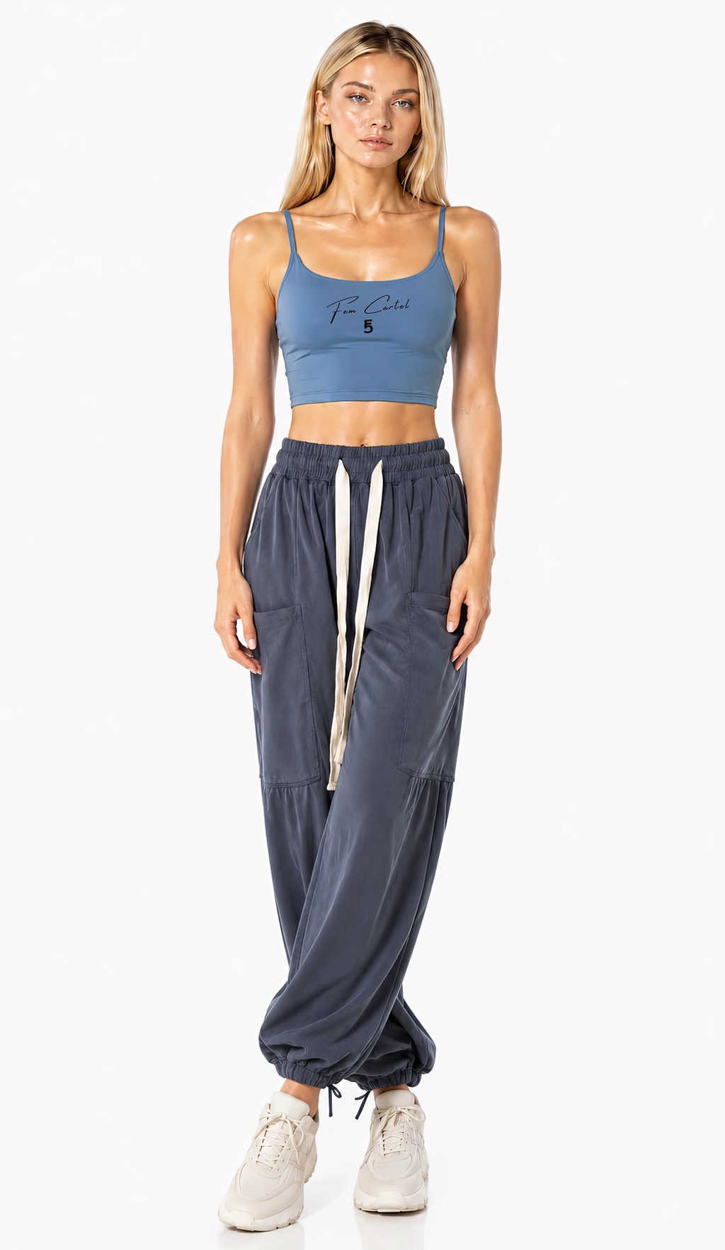 Solid Color Sports Bra Script | Black Logo