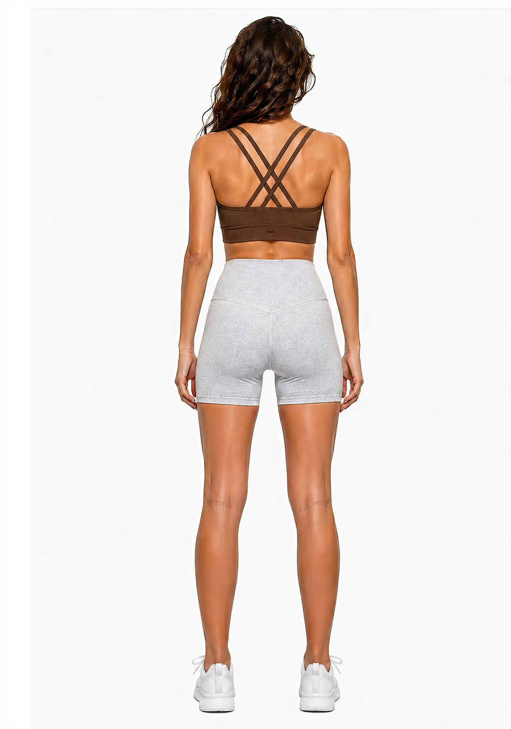Strappy Criss-Cross Sports Bra | Black Logo