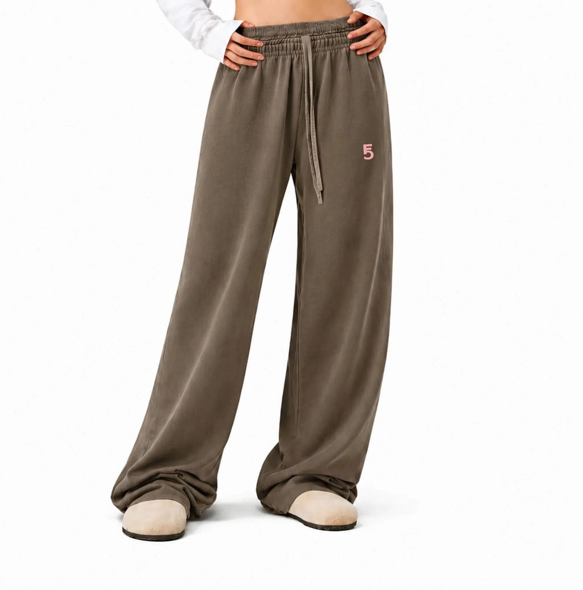 Vintage Washed Waist Pants | Pink Logo