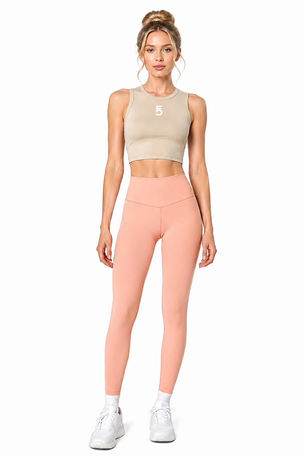 Tight Crewneck Crop Tank Top Icon | White Logo
