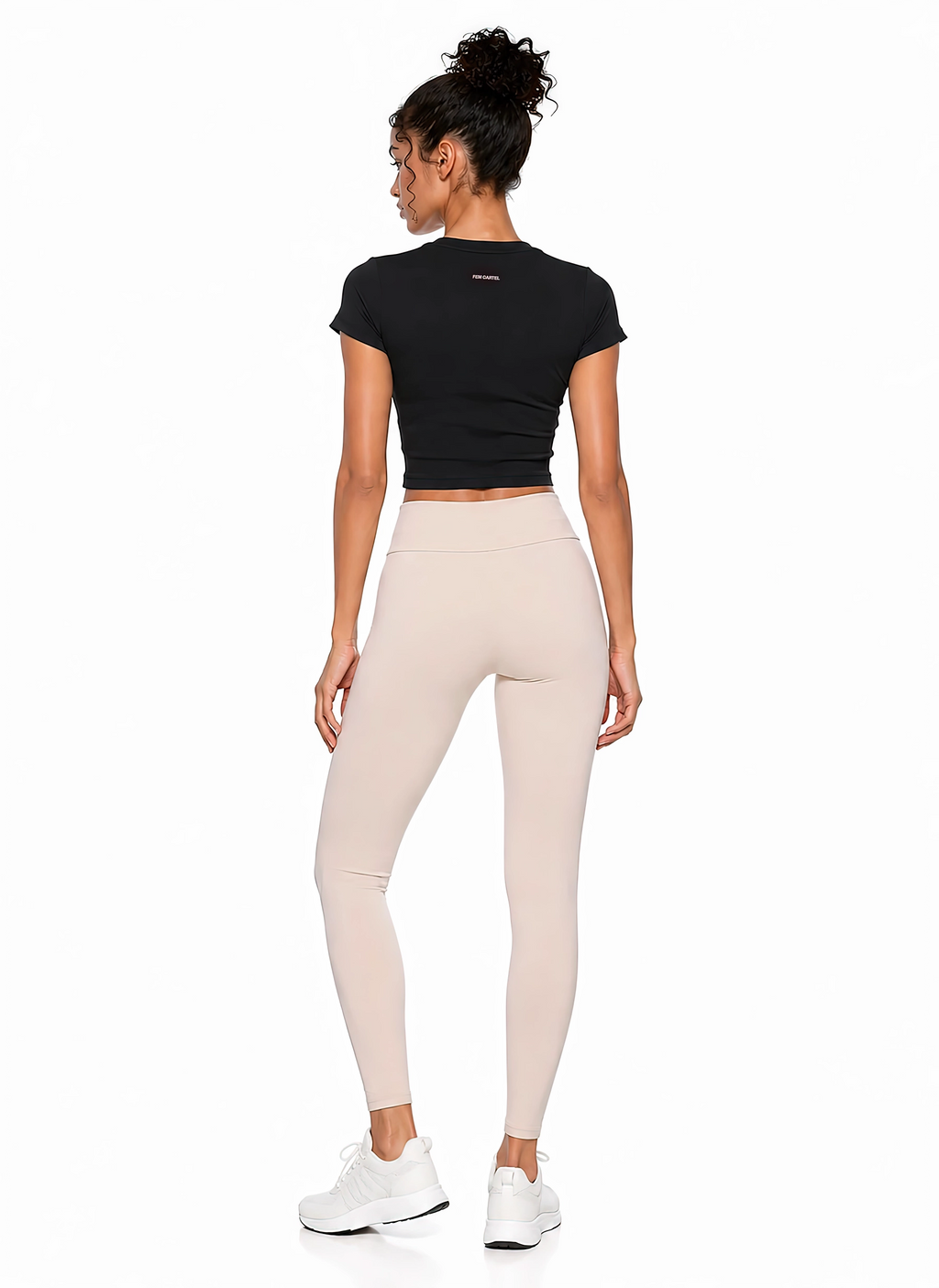 Cropped T-Shirt Script | Pink Logo