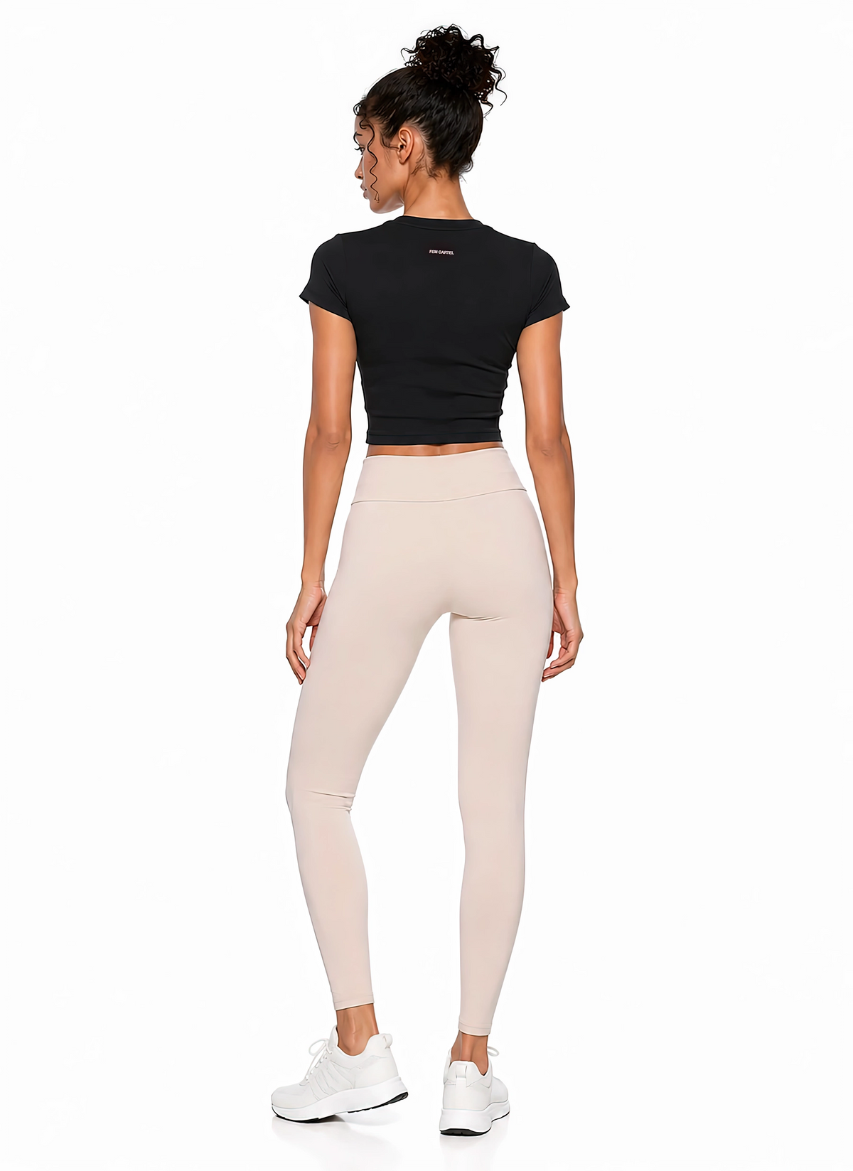Cropped T-Shirt Script | Pink Logo