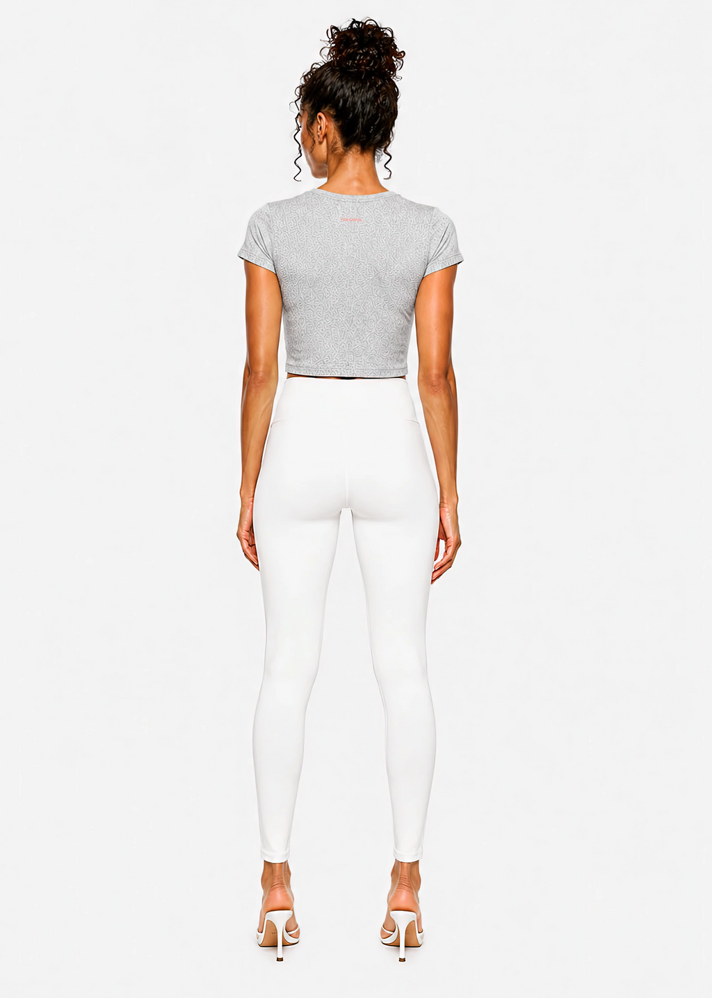 Cropped T-Shirt Script | Pink Logo