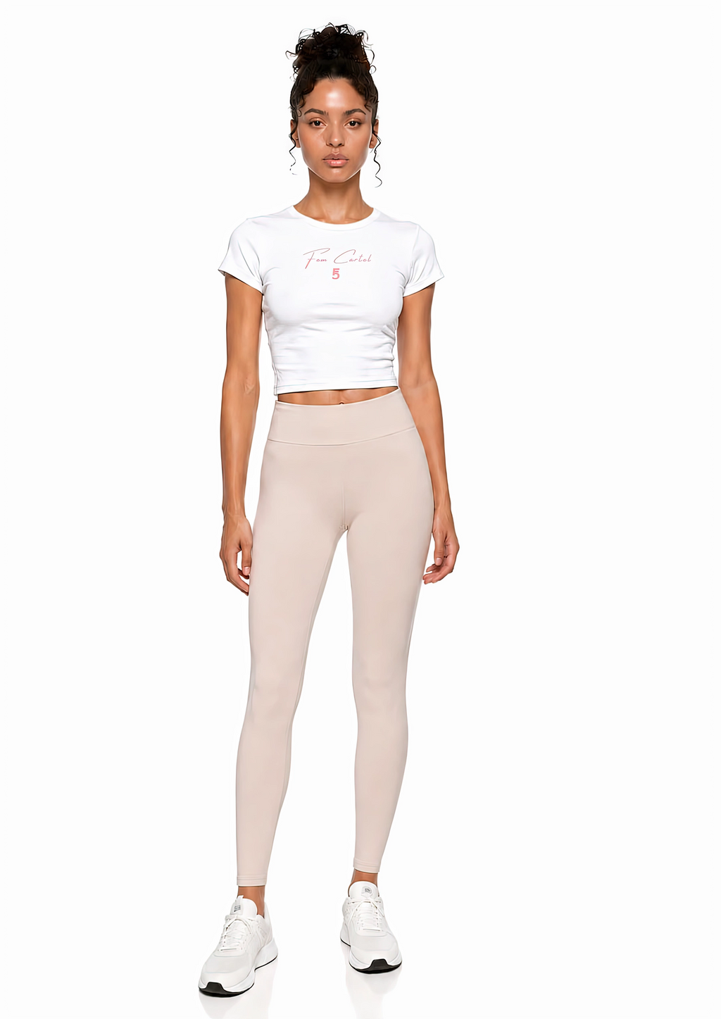 Cropped T-Shirt Script | Pink Logo