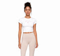 Cropped T-Shirt Script | Pink Logo