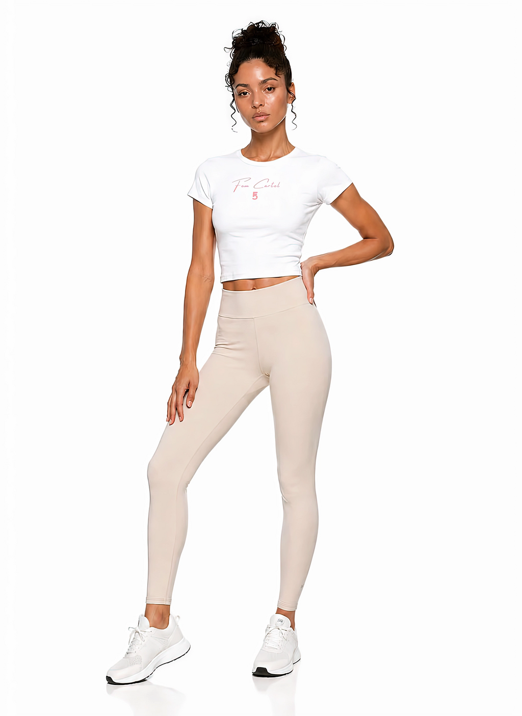 Cropped T-Shirt Script | Pink Logo