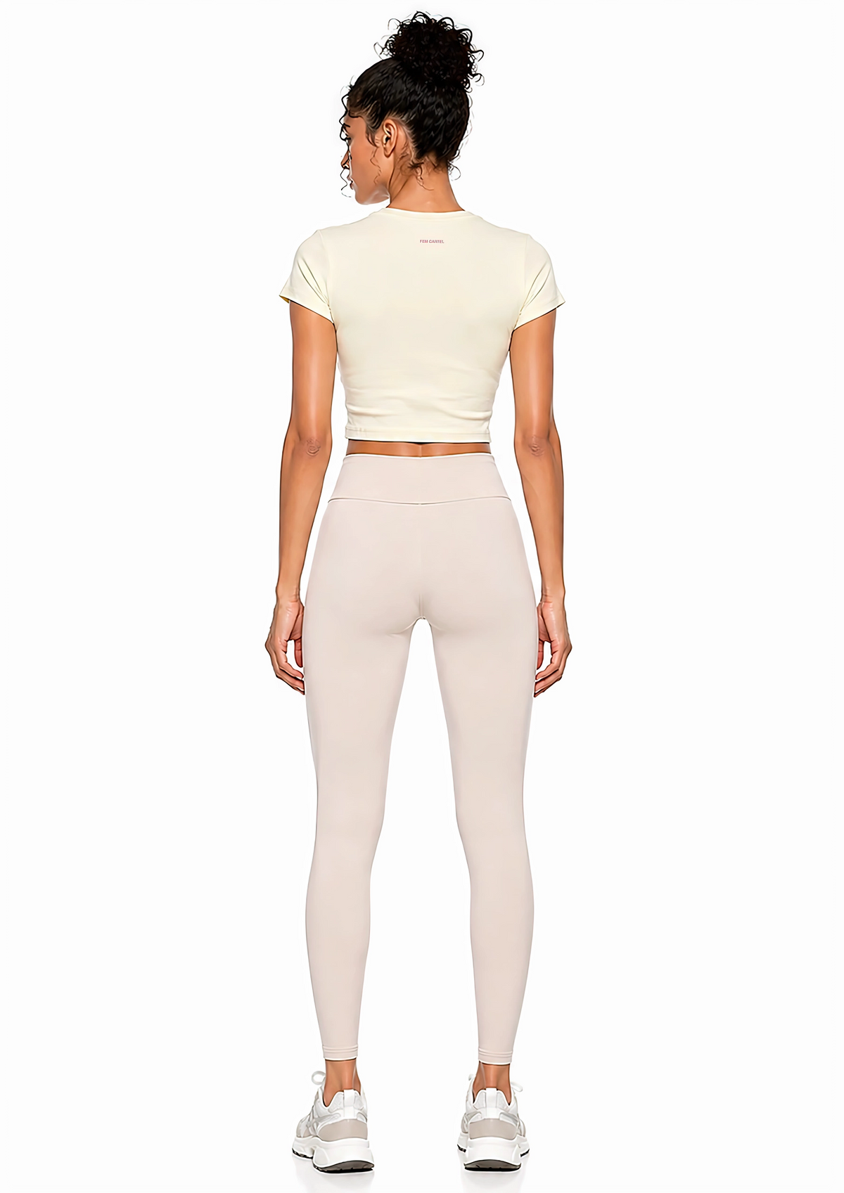 Cropped T-Shirt Script | Pink Logo