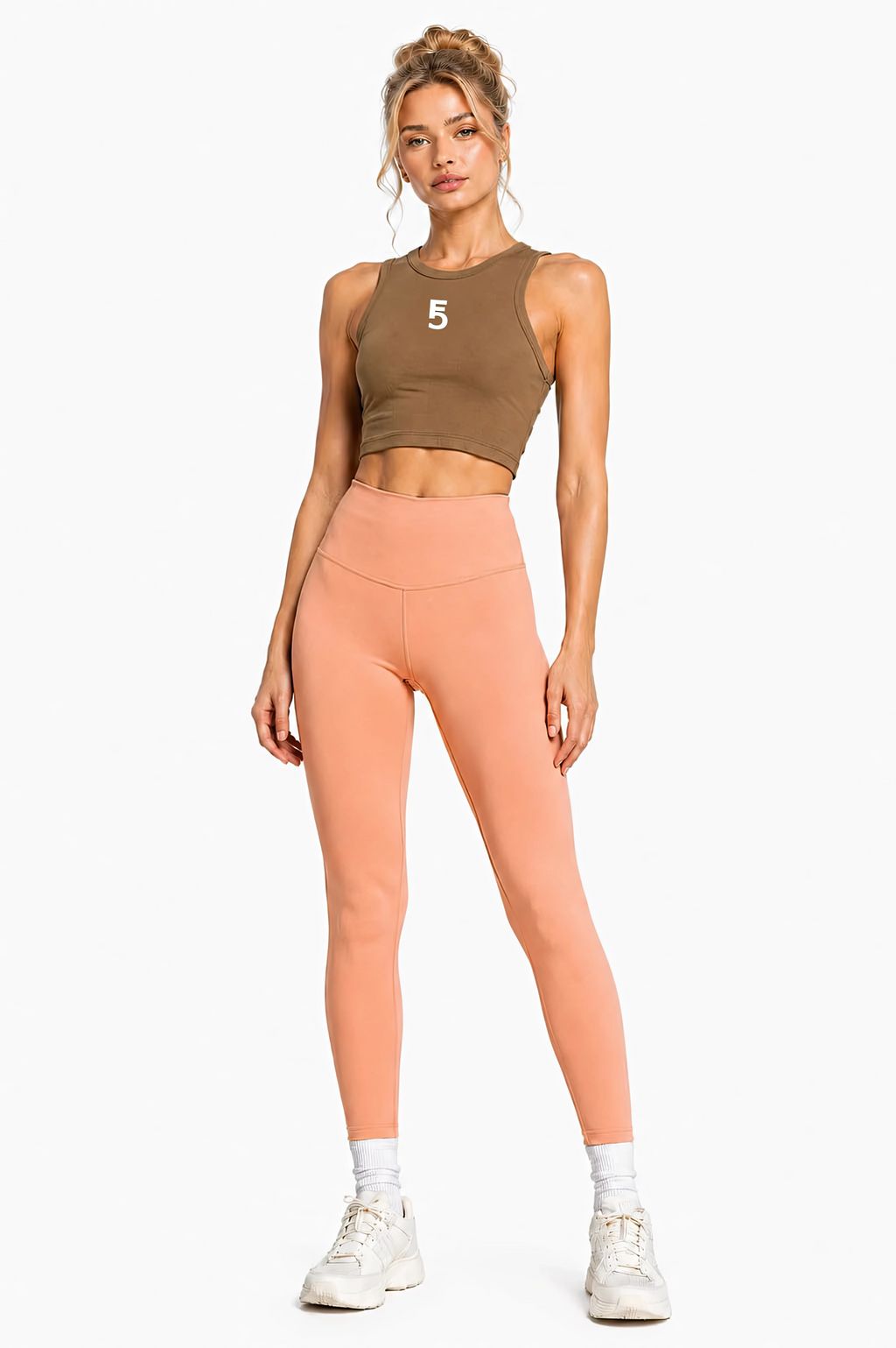 Tight Crewneck Crop Tank Top Icon | White Logo