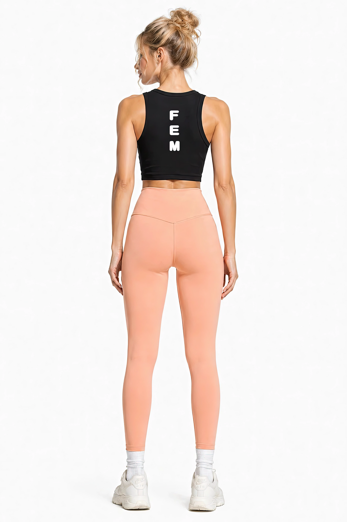 Tight Crewneck Crop Tank Top Icon | White Logo