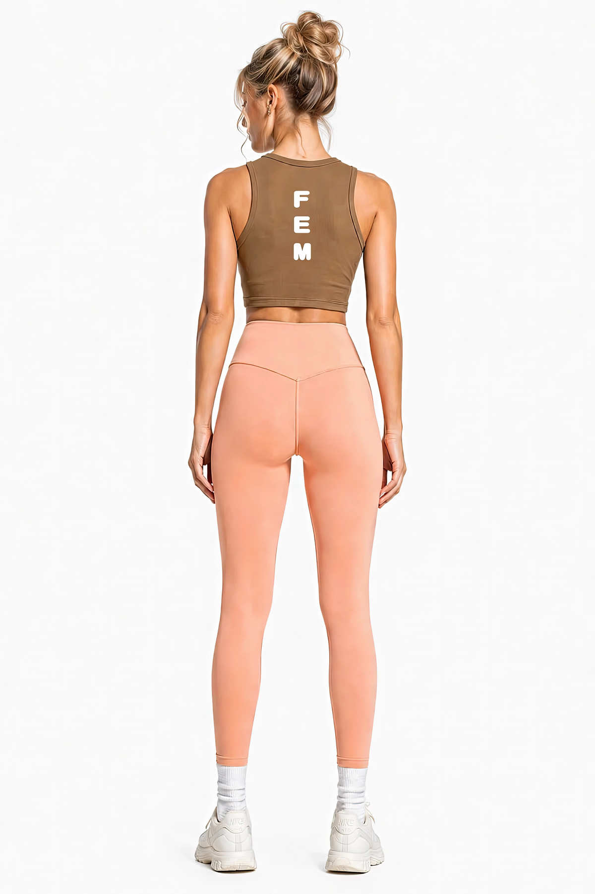 Tight Crewneck Crop Tank Top Icon | White Logo