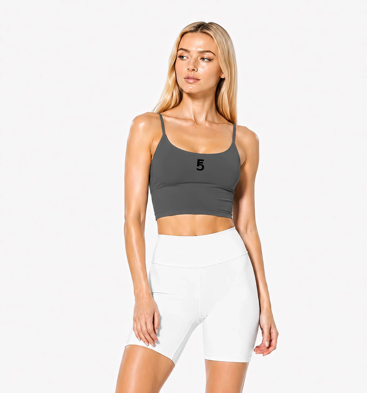Solid Color Sports Bra Icon | Black Logo
