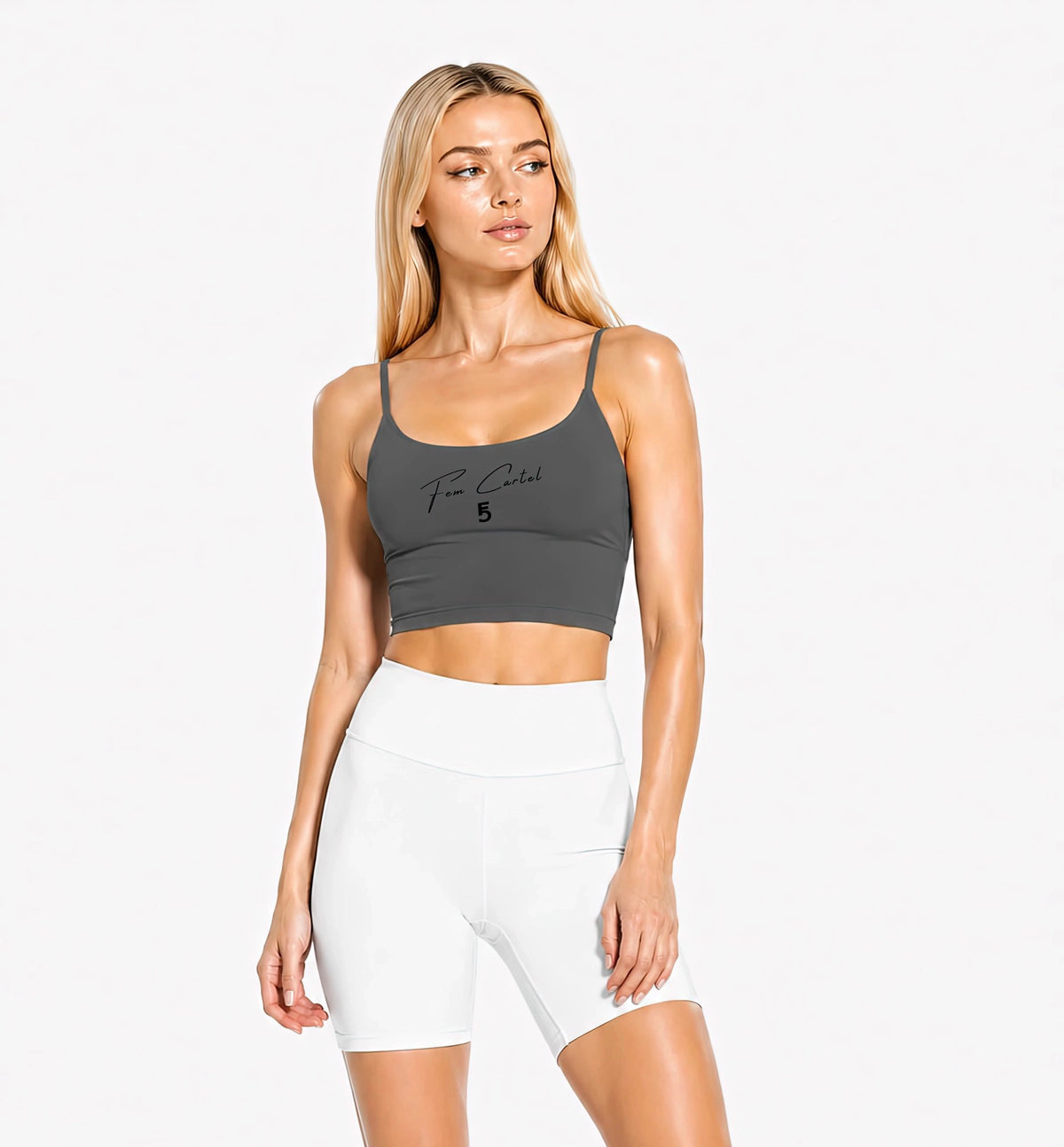 Solid Color Sports Bra Script | Black Logo