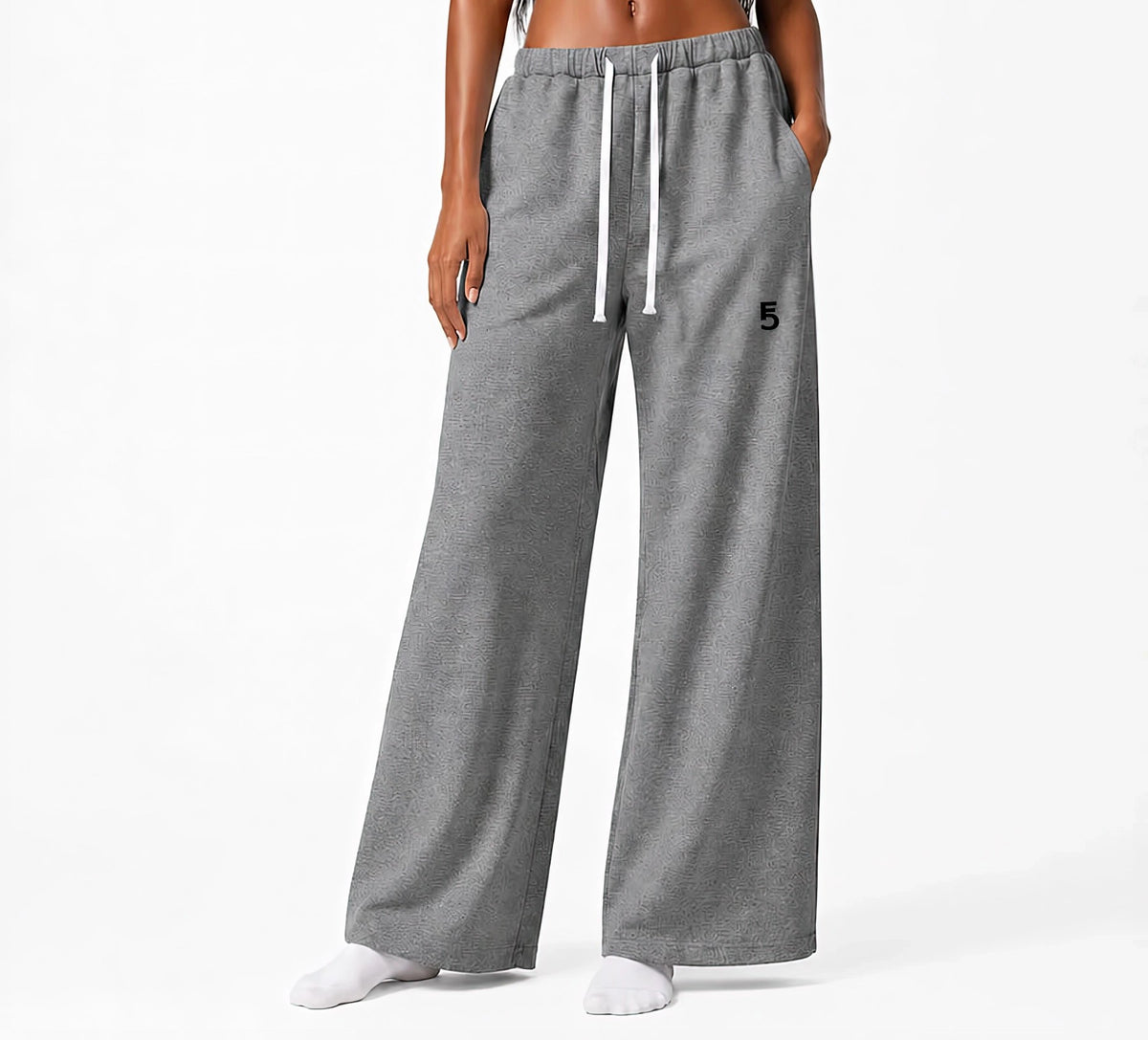 Wide Leg Sweatpants | Black Logo