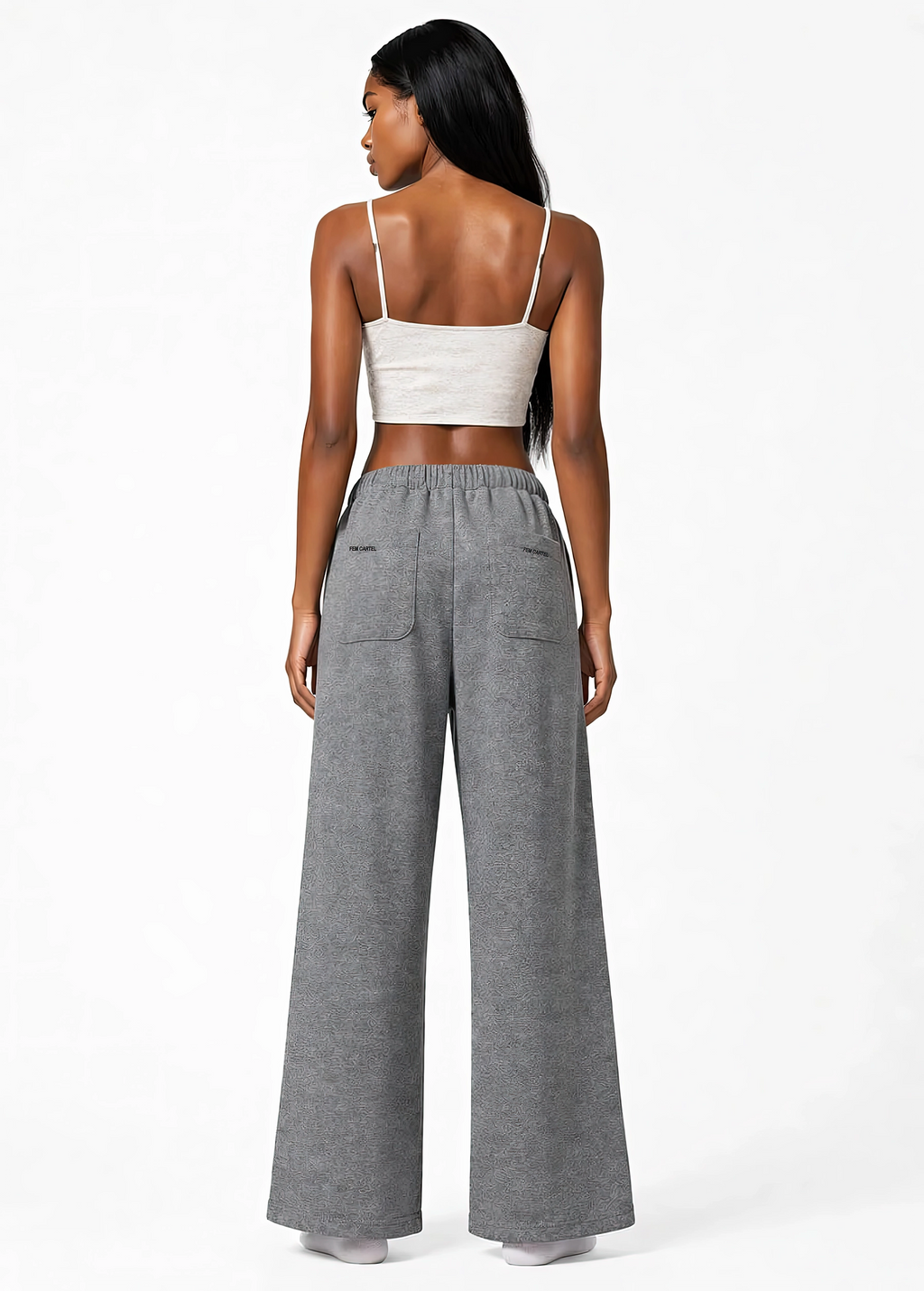 Wide Leg Sweatpants | Black Logo