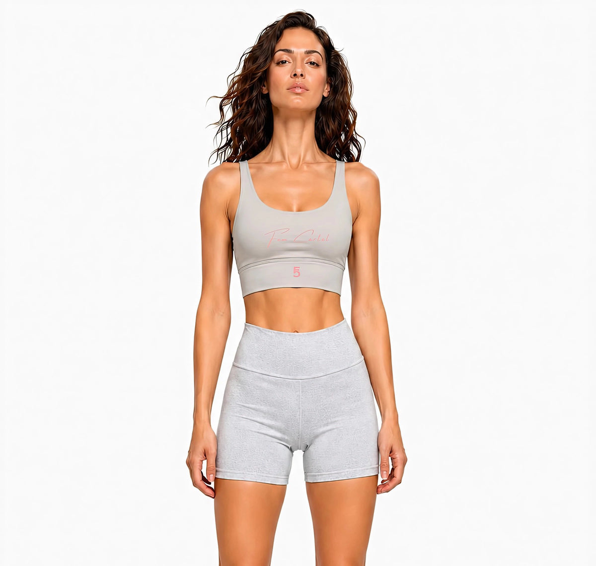 Strappy Criss-Cross Sports Bra | Pink Logo