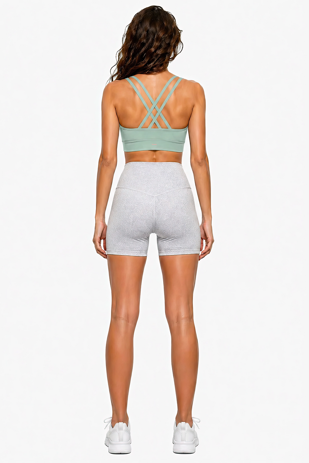 Strappy Criss-Cross Sports Bra | Pink Logo