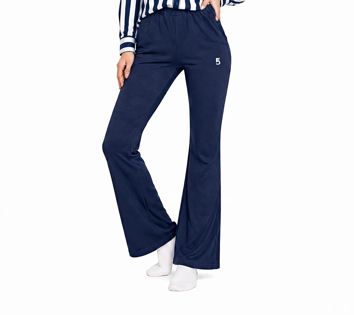 Slim-Fit Flared Sweatpants | White Logo