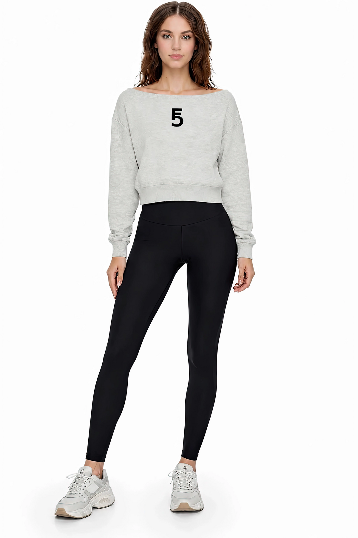 Off-Shoulder Sweatshirt | Black Logo
