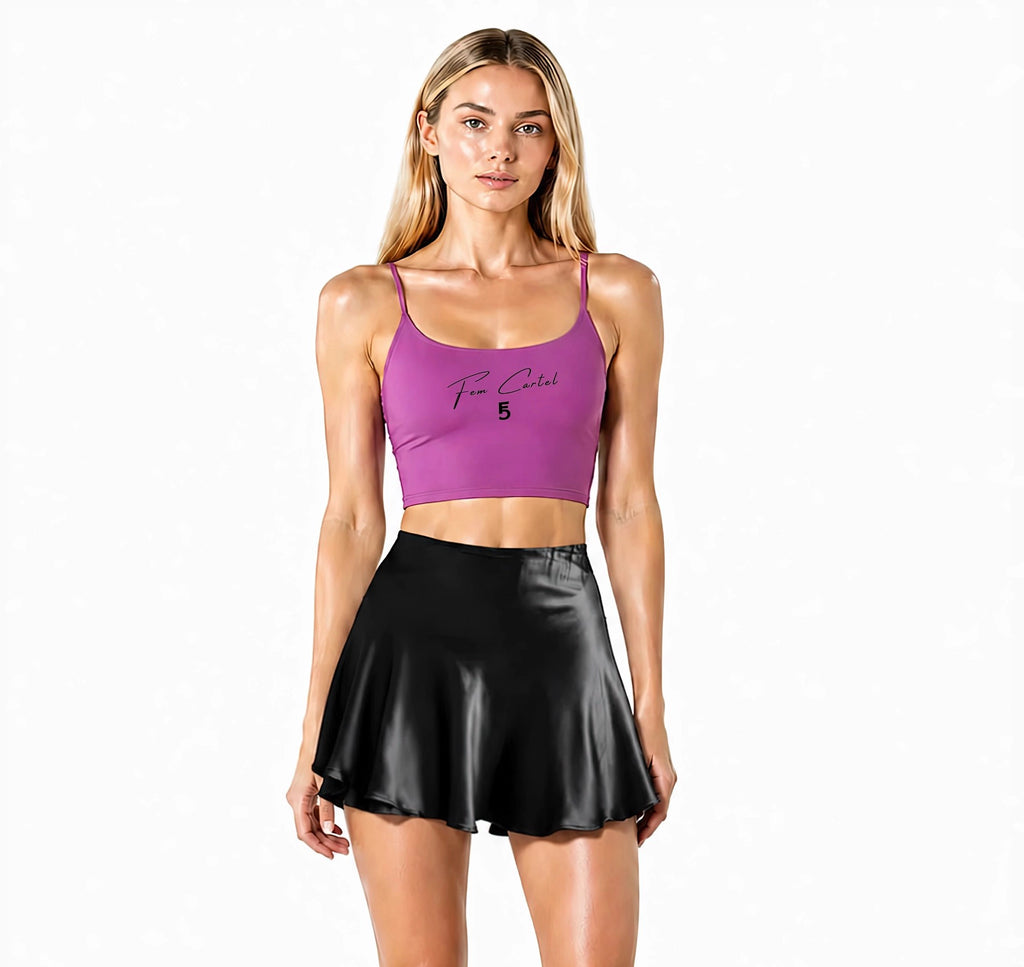 Solid Color Sports Bra Script | Black Logo