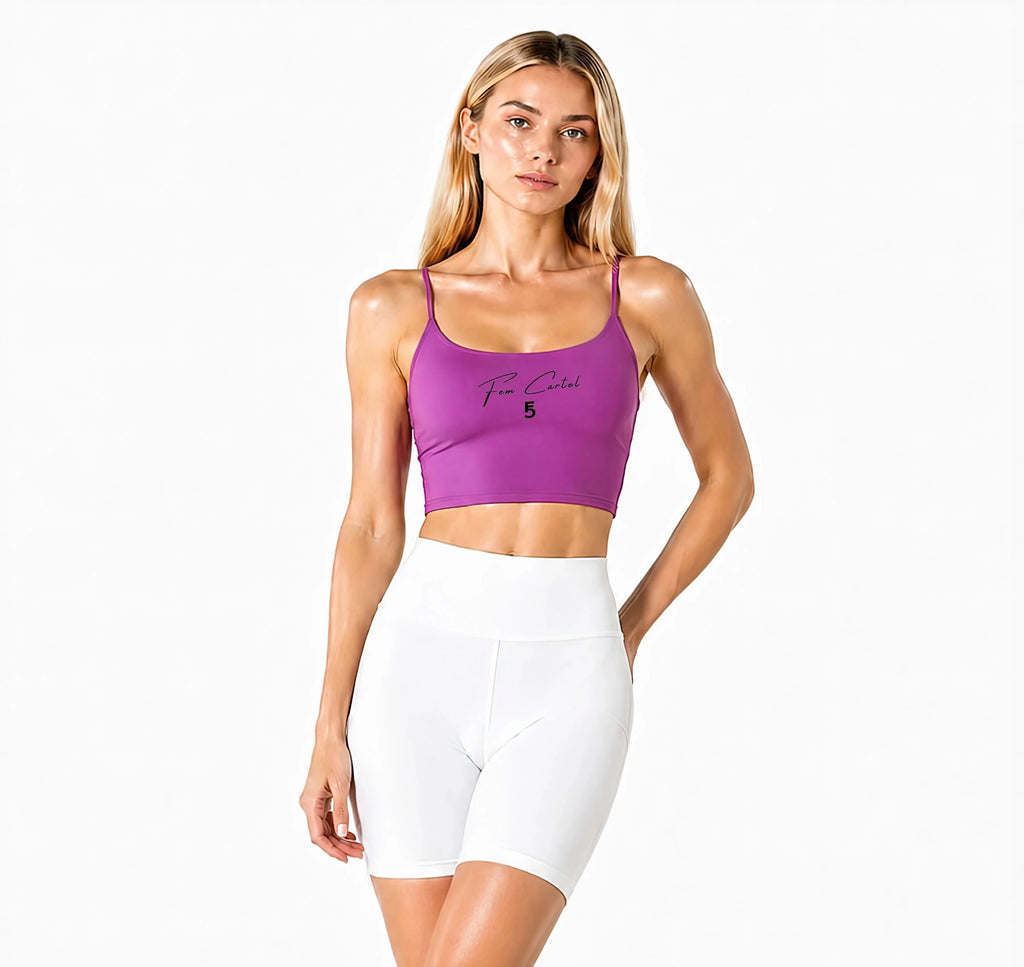 Solid Color Sports Bra Script | Black Logo