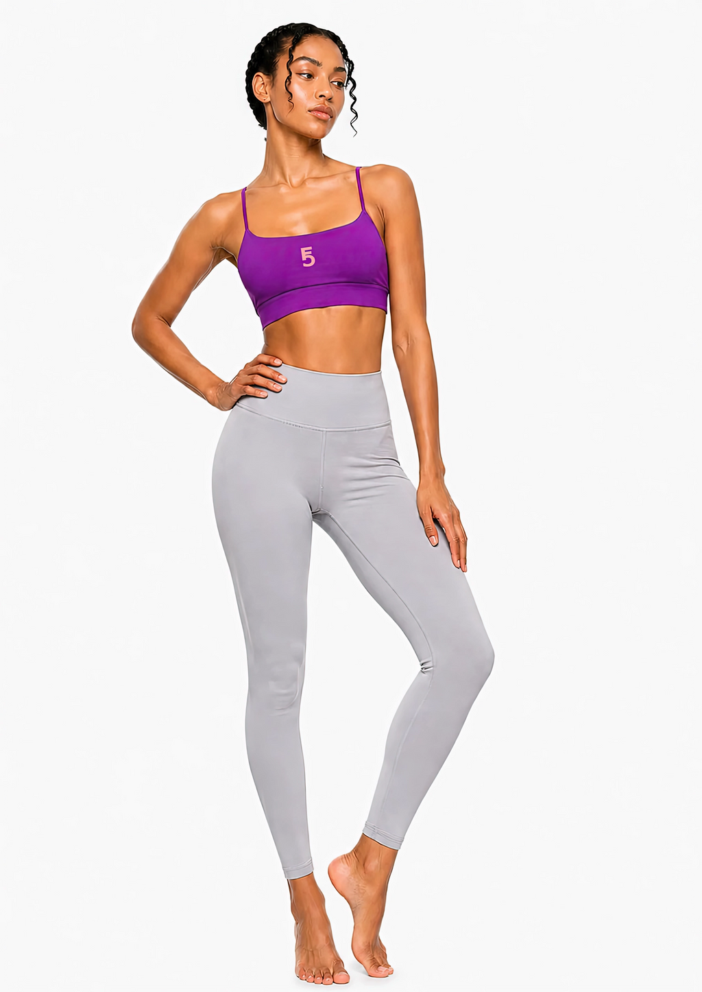Strappy Criss Cross Yoga Sports Bra Icon | Pink Logo