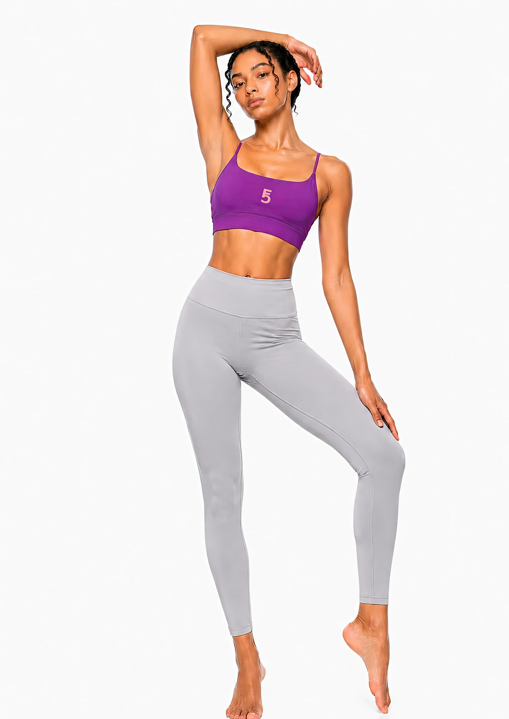 Strappy Criss Cross Yoga Sports Bra Icon | Pink Logo