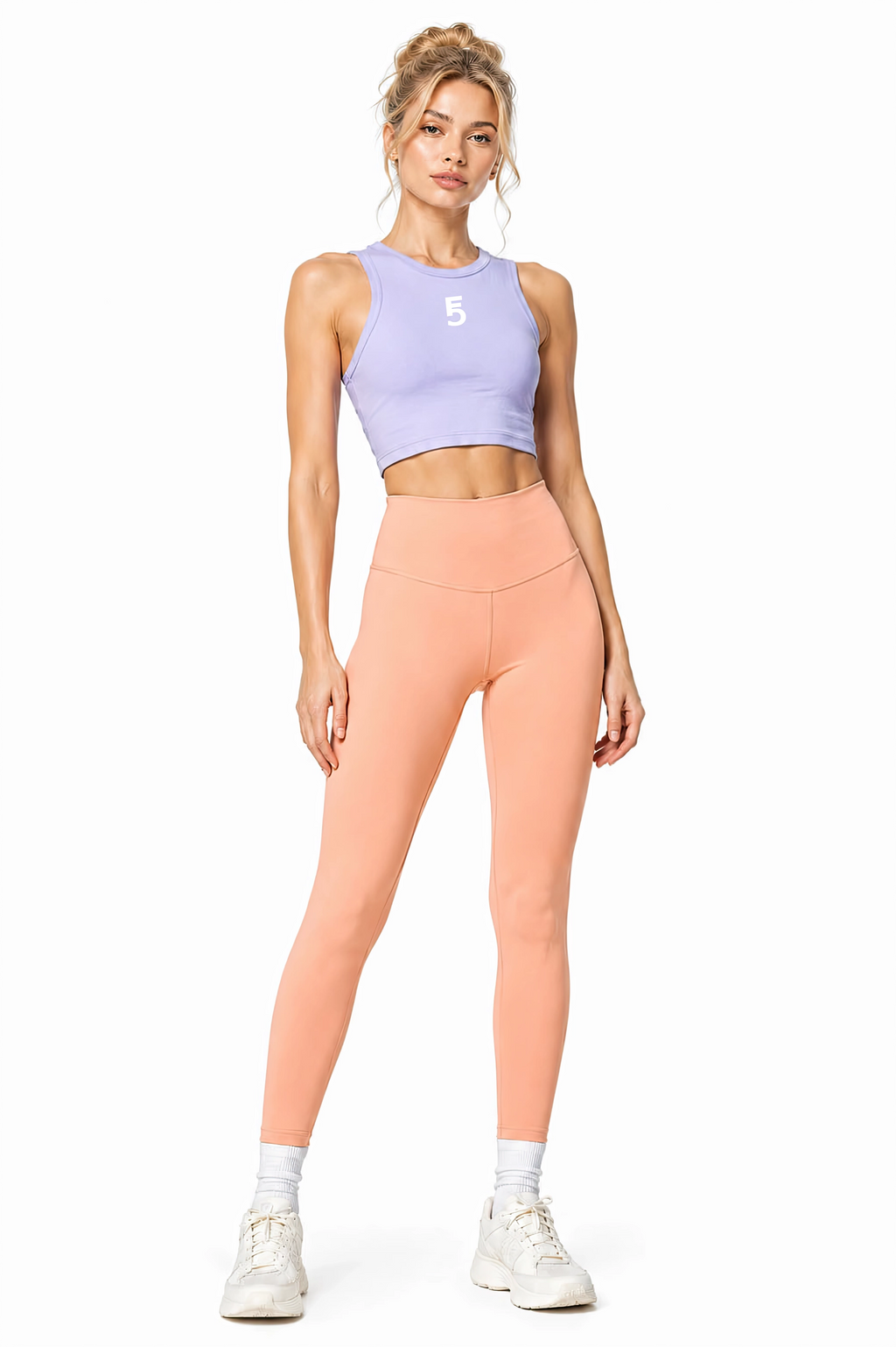 Tight Crewneck Crop Tank Top Icon | White Logo