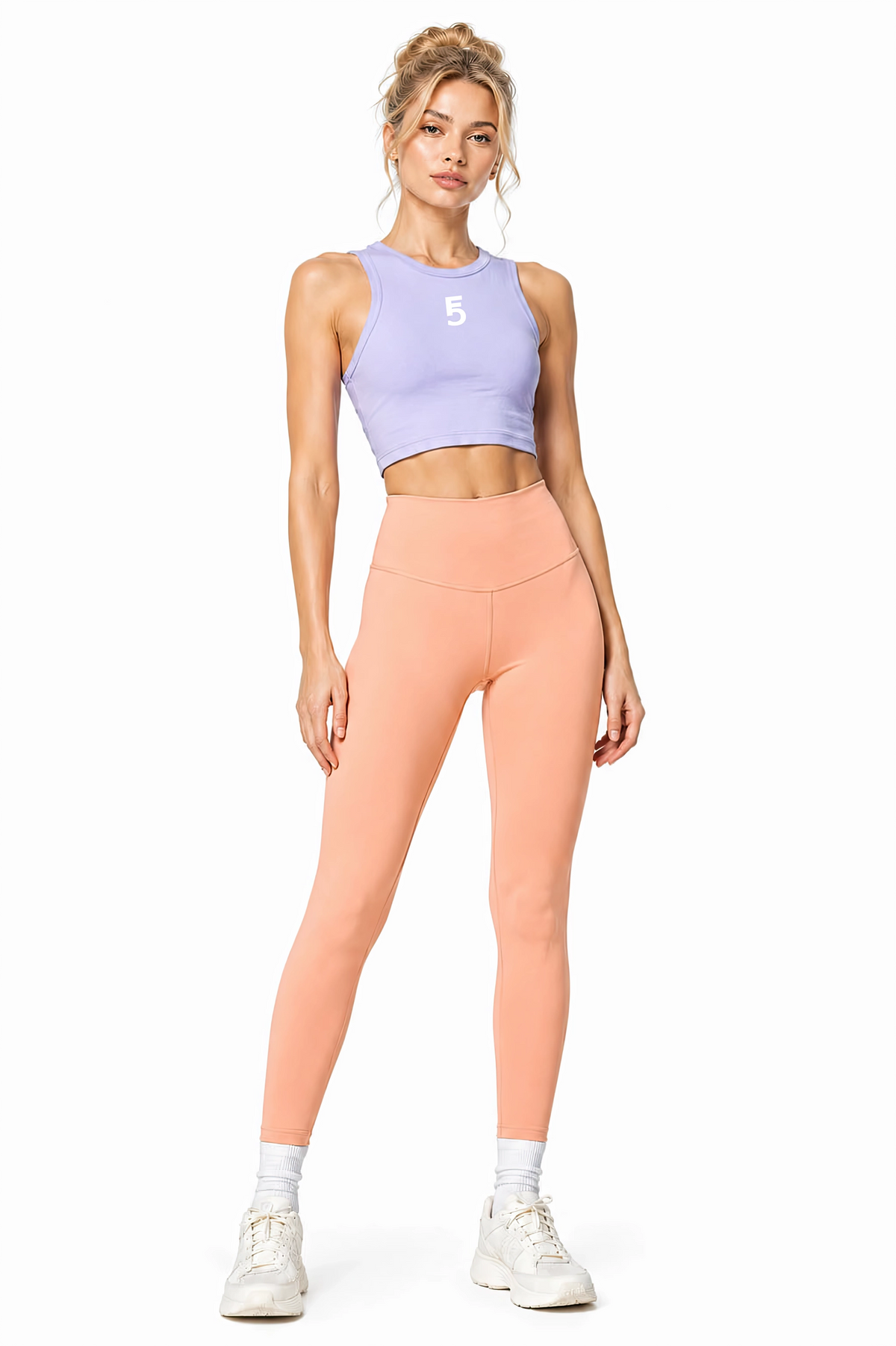 Tight Crewneck Crop Tank Top Icon | White Logo
