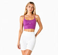 Solid Color Sports Bra Script | White Logo