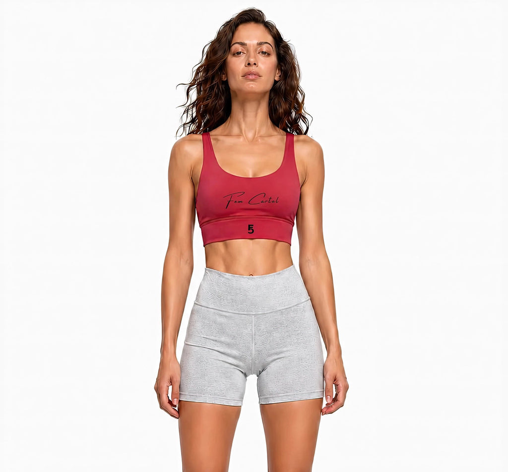 Strappy Criss-Cross Sports Bra | Black Logo
