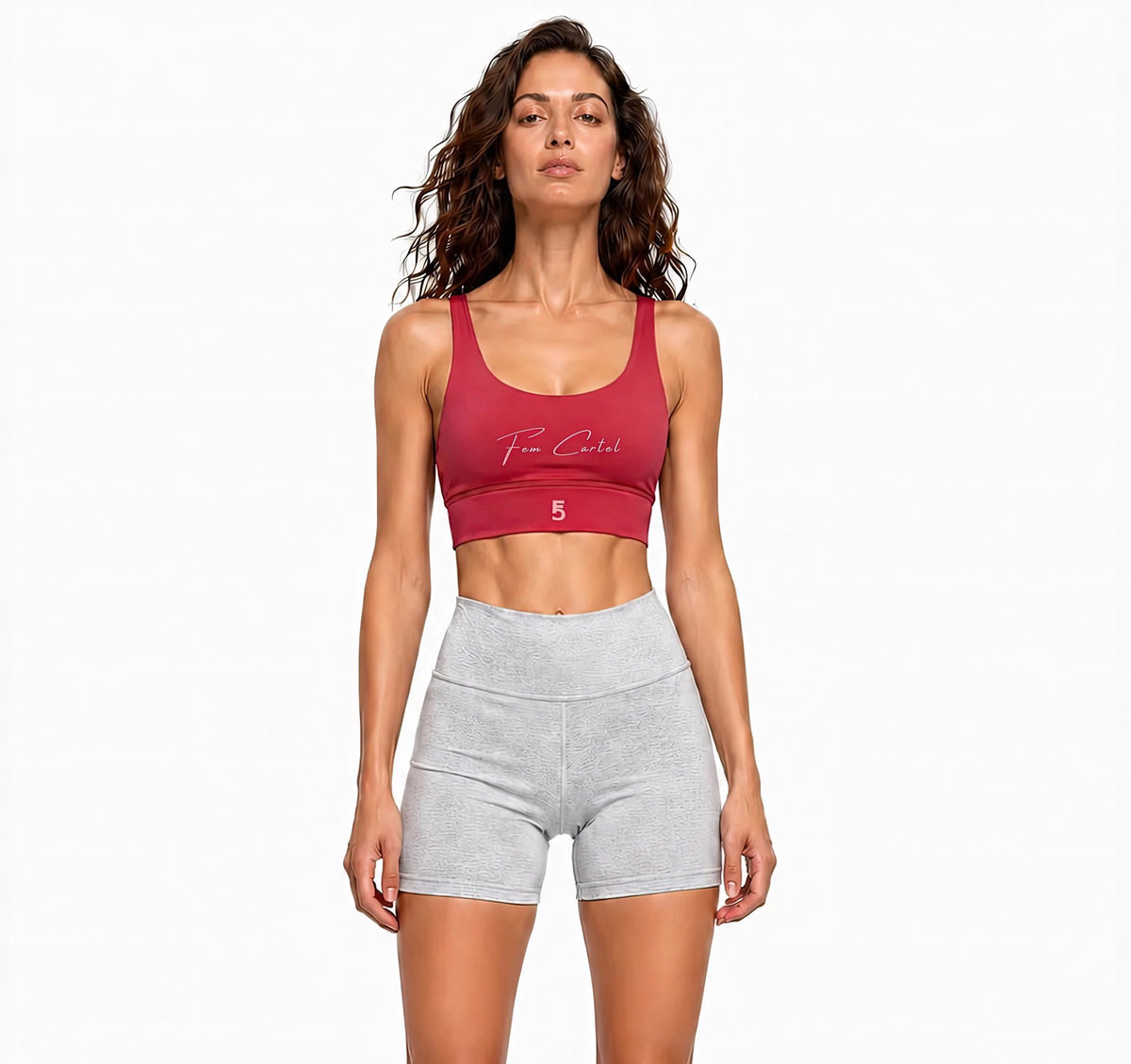Strappy Criss-Cross Sports Bra | Pink Logo