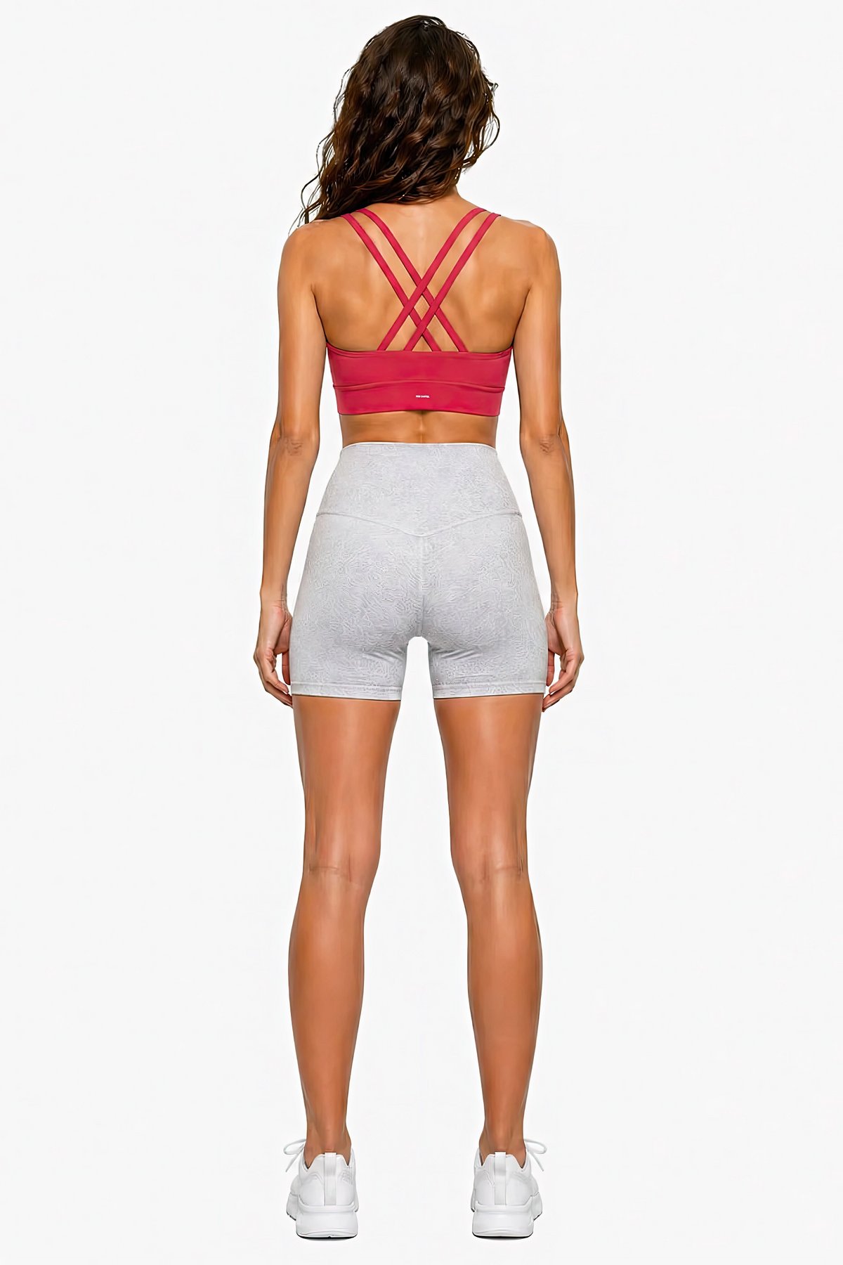 Strappy Criss-Cross Sports Bra | Black Logo