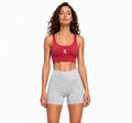 Strappy Criss-Cross Sports Bra | White Logo