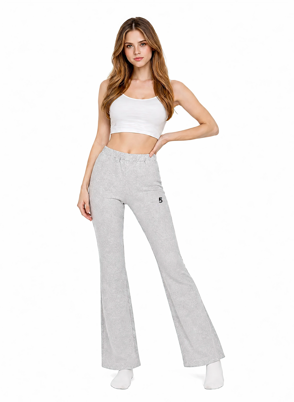 Slim-Fit Flared Sweatpants | Black Logo