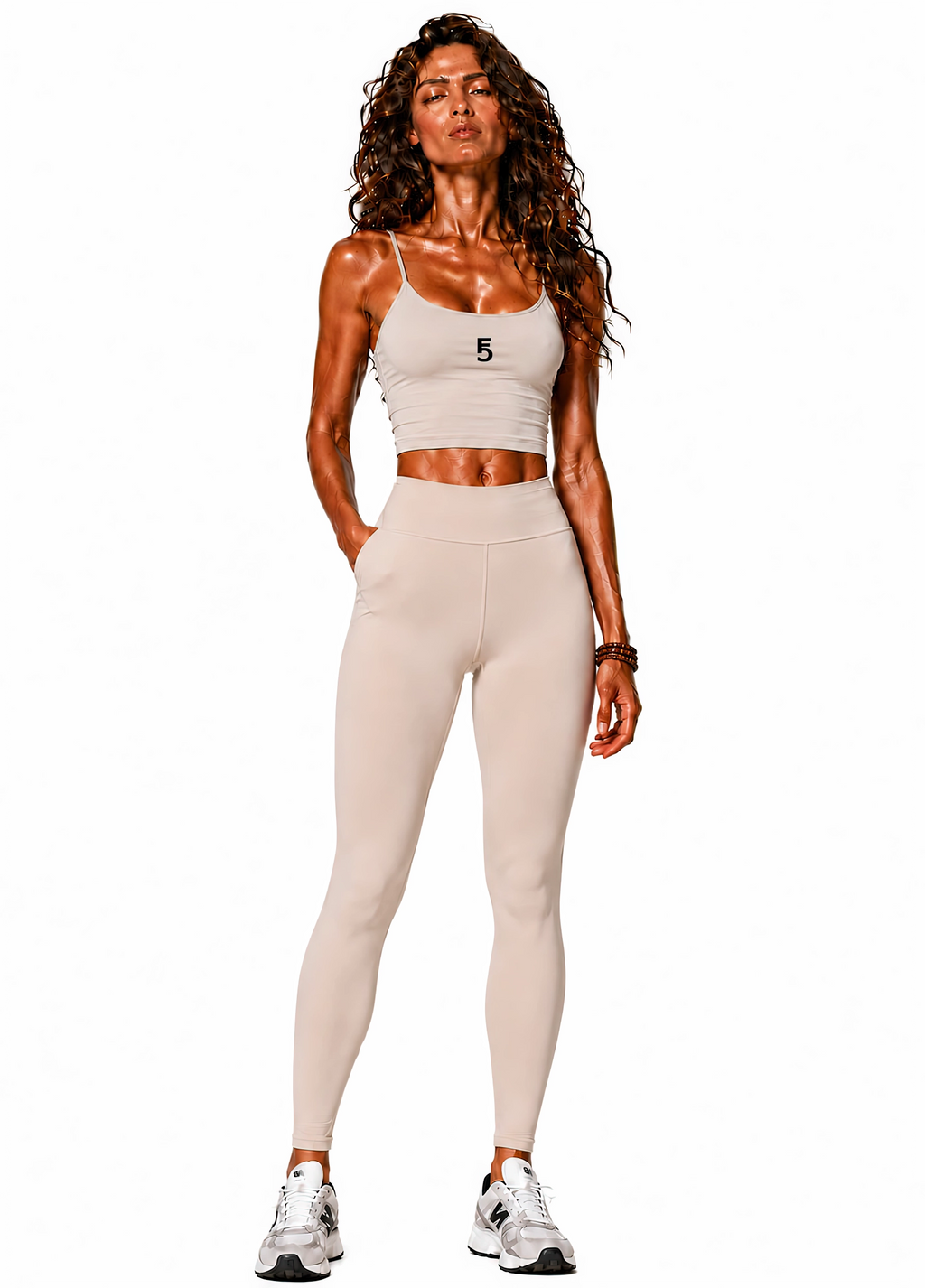 Spaghetti Strap Yoga Sports Bra Icon | Black Logo
