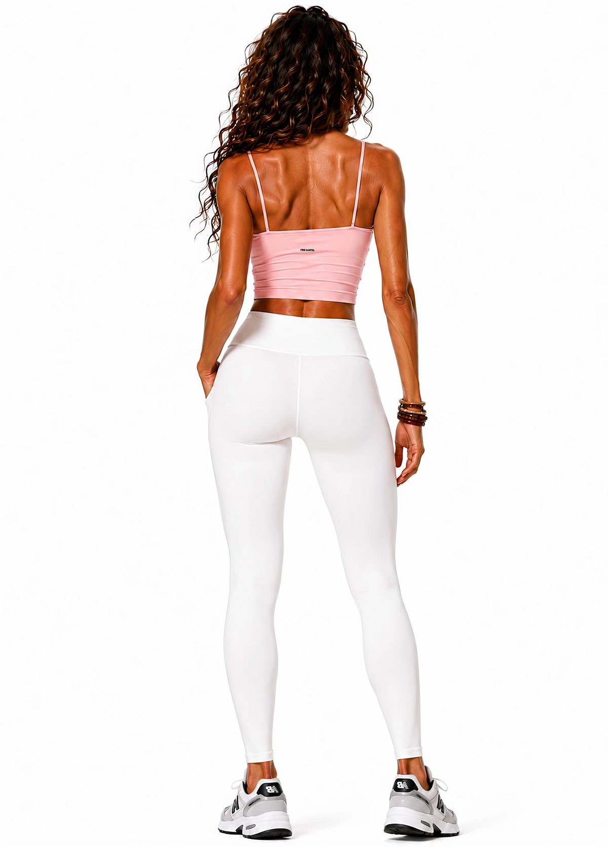 Spaghetti Strap Yoga Sports Bra Icon | Black Logo