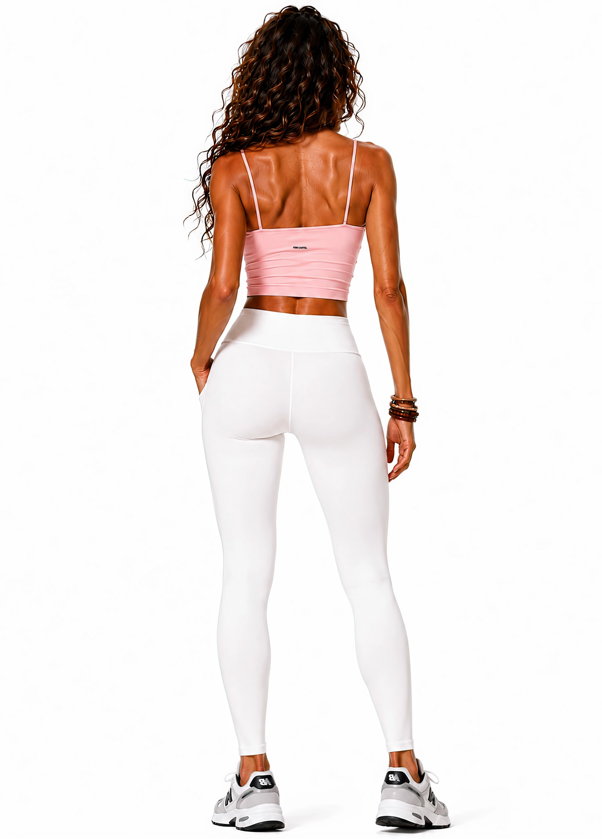 Spaghetti Strap Yoga Sports Bra Script | Black Logo