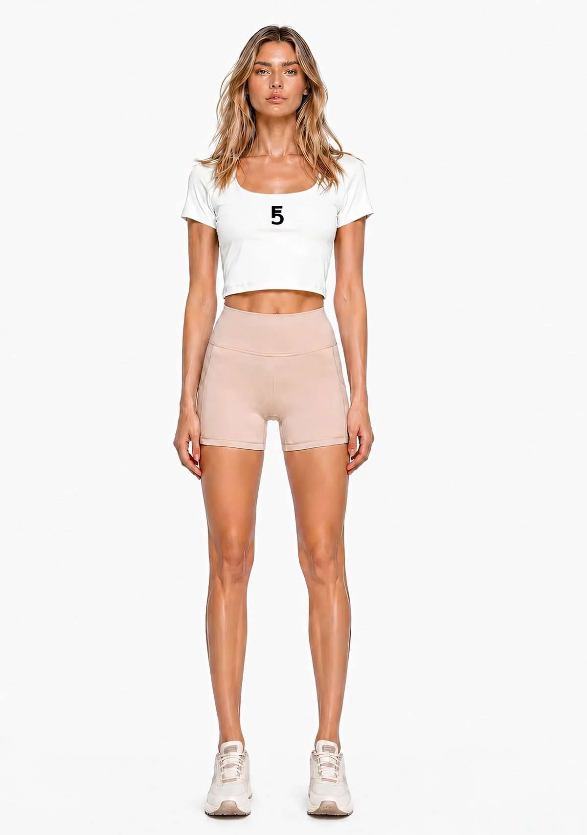 Square Neck Crop T-Shirt Icon | Black Logo