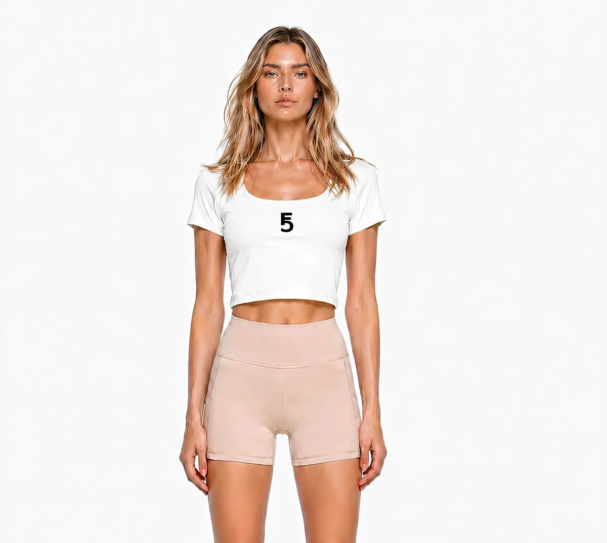 Square Neck Crop T-Shirt Icon | Black Logo