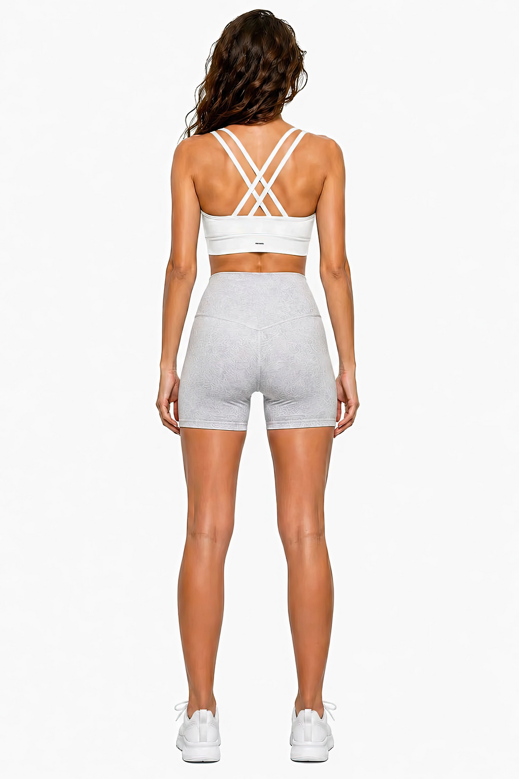 Strappy Criss-Cross Sports Bra | Black Logo