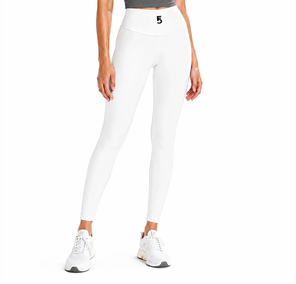 Solid High Rise Leggings | Black Logo
