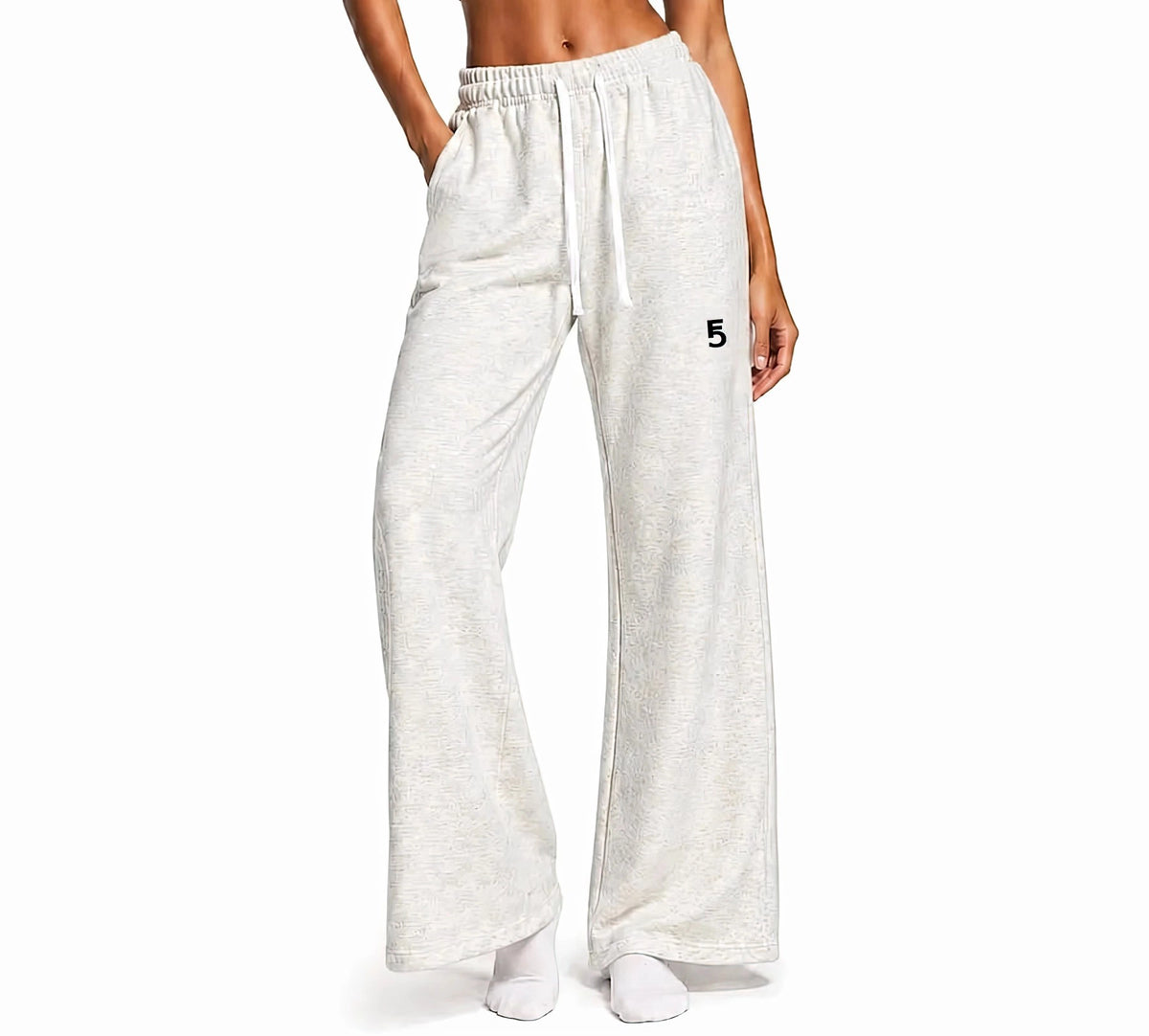 Wide Leg Sweatpants | Black Logo