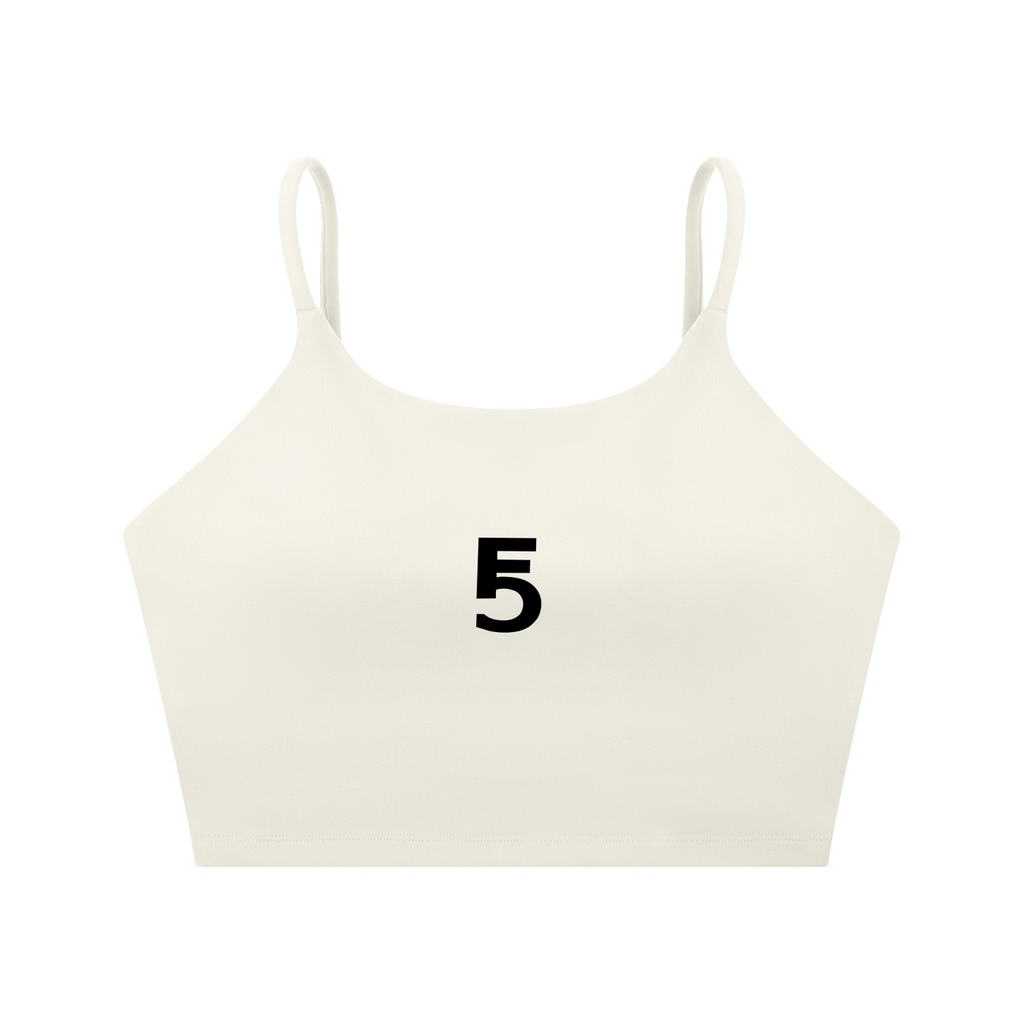 Spaghetti Strap Yoga Sports Bra Icon | Black Logo