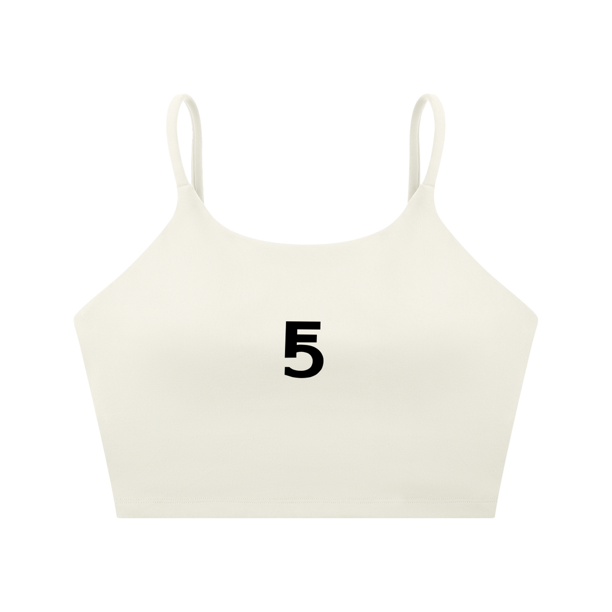 Spaghetti Strap Yoga Sports Bra Icon | Black Logo