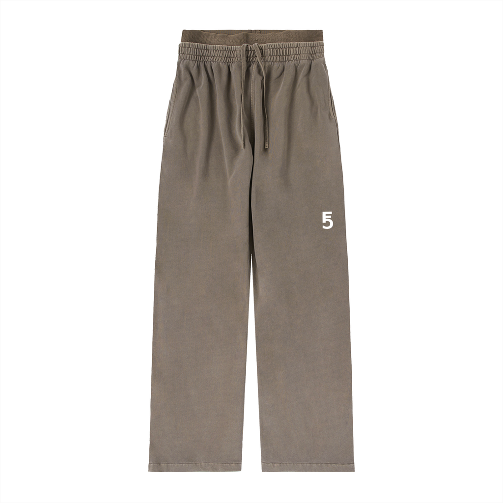 Vintage Washed Waist Pants | White Logo