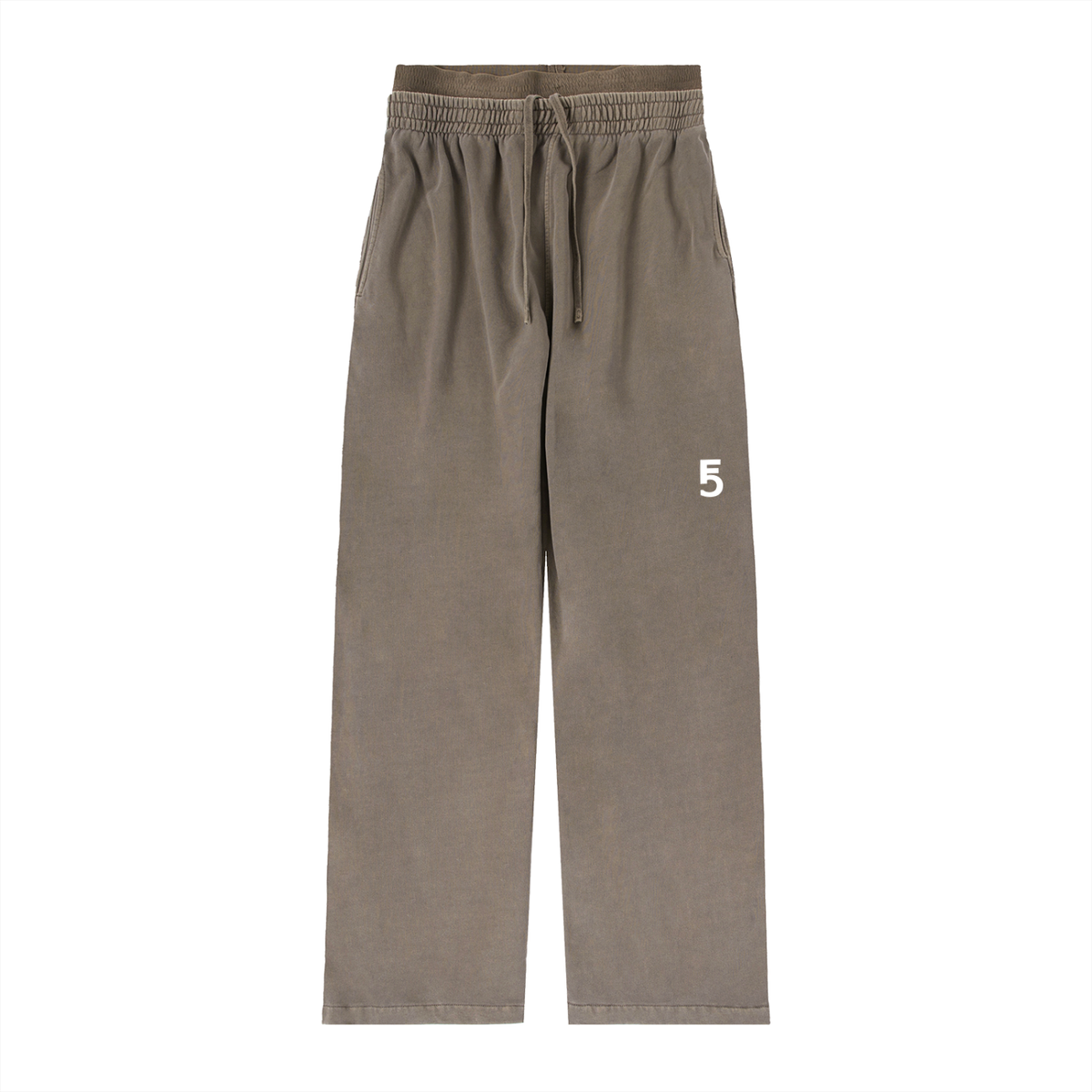 Vintage Washed Waist Pants | White Logo
